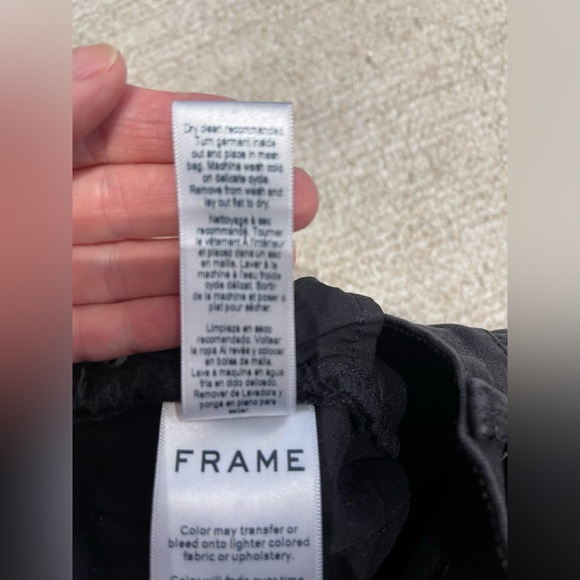 FRAME Le High Straight Feather-Cuff Jeans in Ludlow. - Picture 11 of 12